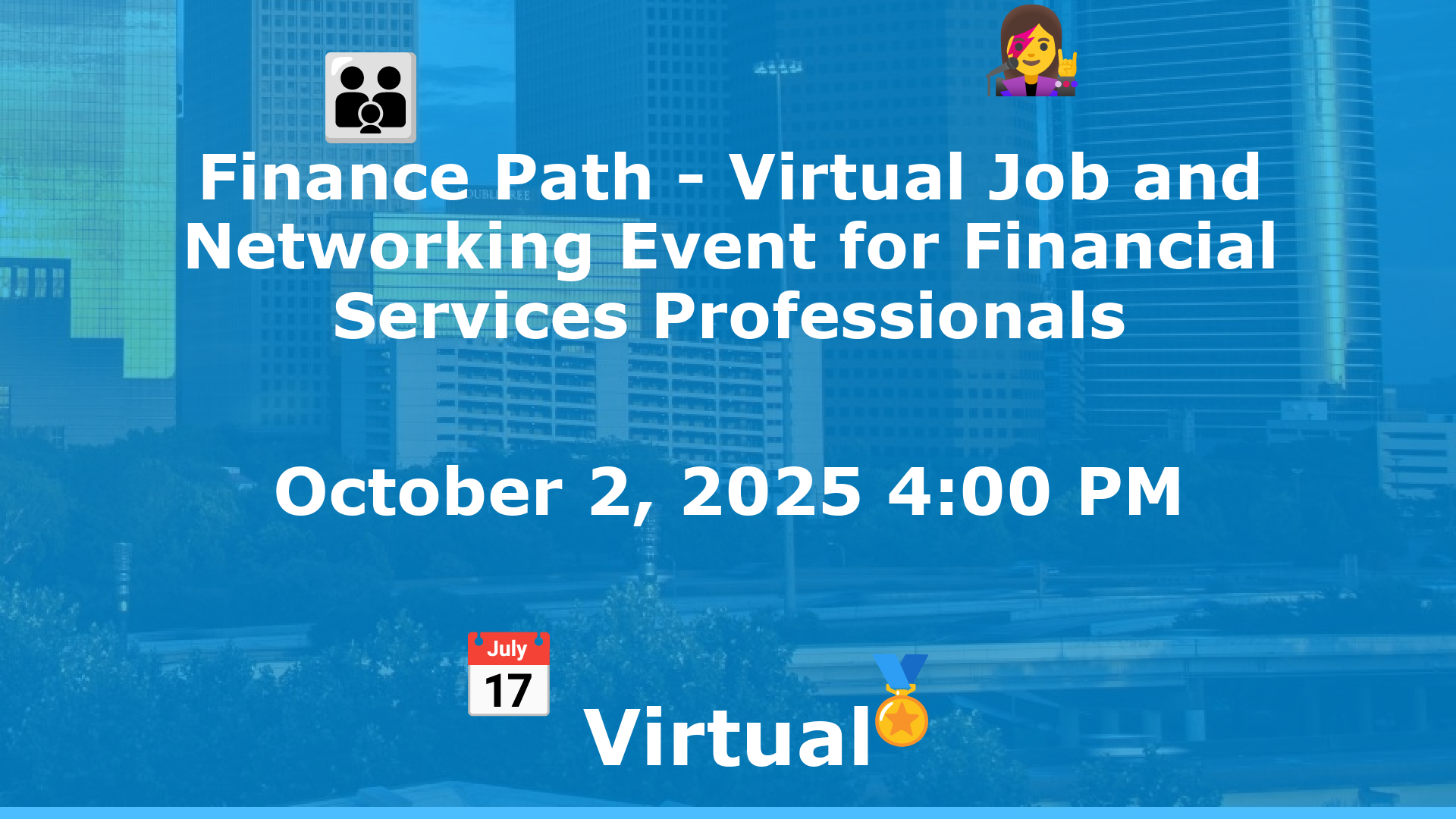 Finance Path - Virtual Job and Networking Event for Financial Services Professionals event image